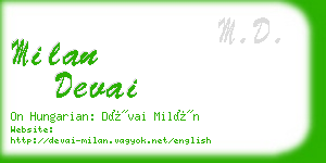 milan devai business card